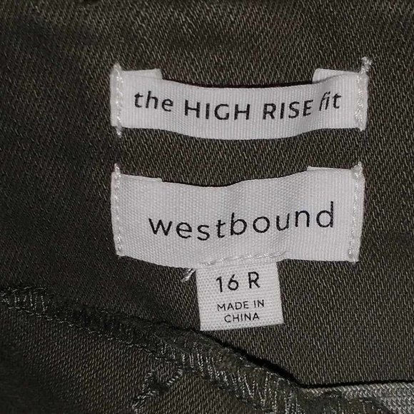Westbound women's pants 16R  the seamed flare high rise  flare leg Green W-352 - Picture 3 of 4